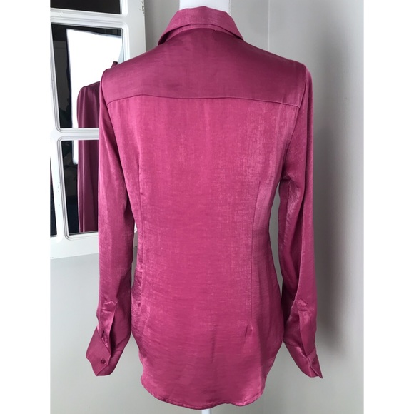 Laundry by Shelli Segal Fuschia Satin Twist Blouse NWT Size Small - Picture 12 of 12